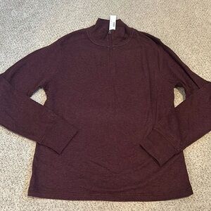 NWT J. Crew Pull-Over Sweater in Heathered Burgundy, M
